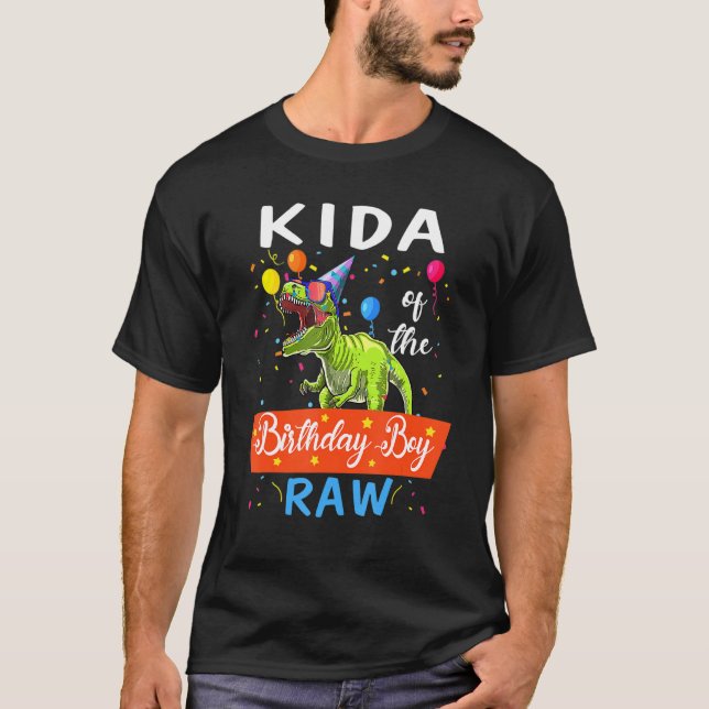 T-shirt Kida dinosaure  drôle de tenue de fête d'anniversa (Devant)