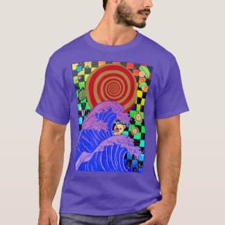 T-shirt Kidcore Aesthetic Japanese Vaporwave Great Wave Of