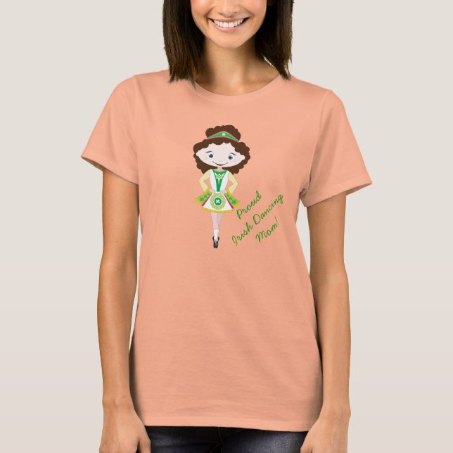 T-shirt KIDLETS irish danseur danser maman cheveux brun (Devant)