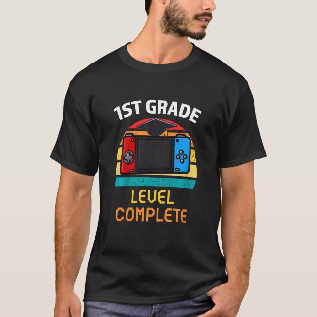 T-shirt Kids 1st Grade Level Complete  Graduation party Fi (Devant)