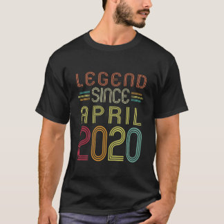 T-shirt Kids 2 Years Old Gifts - Legend Since April 2020 2