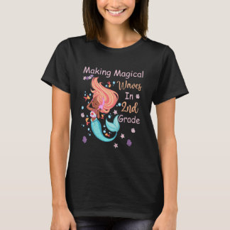 T-shirt Kids 2nd Grade Mermaid Making Magical Waves Kids G
