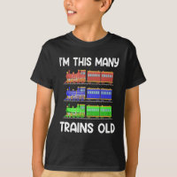 Kids 3 Years Birthday I'm This Many Trains Old