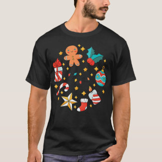 T-shirt Kids Christmas Cookie tee festive gingerbread cand
