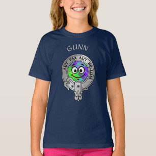 T-shirt Kids Clan Gunn Crest & Tartan