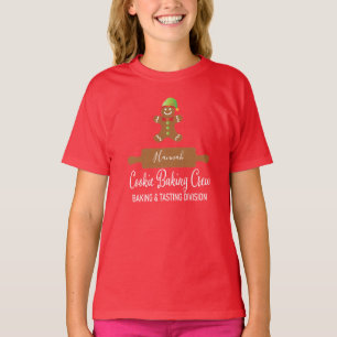 T-shirt Kids Cookie Baking Crew Gingerbread Homme Holiday