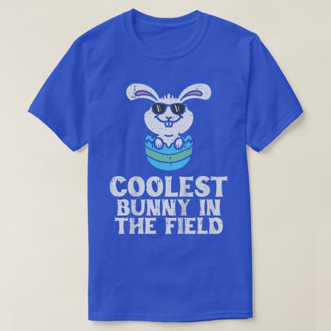 T-shirt Kids Coolest Bunny In The Field Cute Toddler Boys  (Design devant)