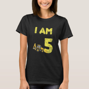 T-shirt Kids Family Construction Truck Excavateur Birthday