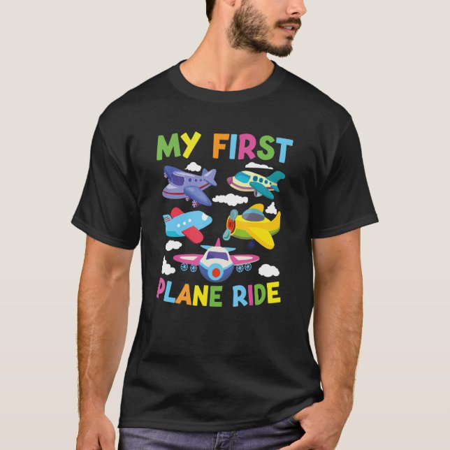 T-shirt Kids First Time Flying My First Airplane Ride Boys (Devant)