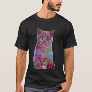 T-shirt Kids Fluffy Kitten Meilleur Chat pourpre mou