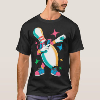 T-shirt Kids Funny Bowling Tee Bowling Pin Dabbing Dab Bow