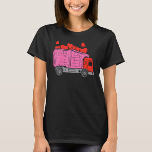 T-shirt Kids Garbage Truck Hearts Toddler Boys Valentines 