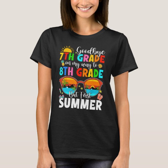 T-shirt Kids Goodbye 7th Grade Graduation To 8th Grade Bea (Devant)