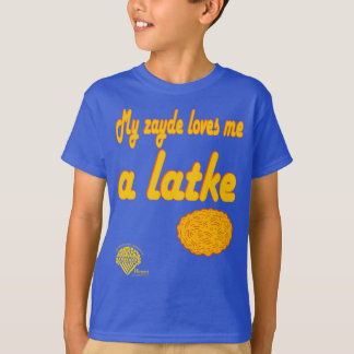 T-shirt Kids' Hanukkah Shirt - "My zayde loves me a latke"