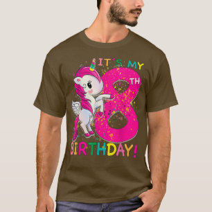 T-shirt Kids Its My 8th Birthday Unicorn 8 year old Birthd