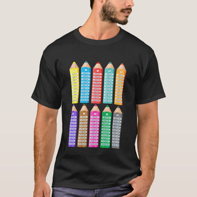 T-shirt Kids Kids Learning to Calculate Math Multiplicatio (Devant)
