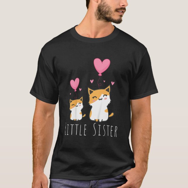 T-shirt Kids Little Sister Cat   (Devant)