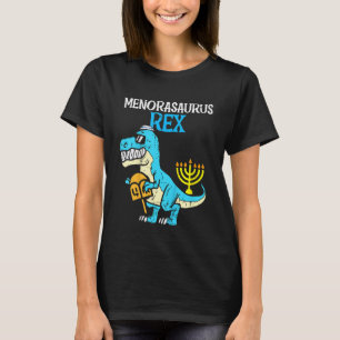 T-shirt Kids Menorasaurus Rex Jew Dino Trex Toddler Boys H