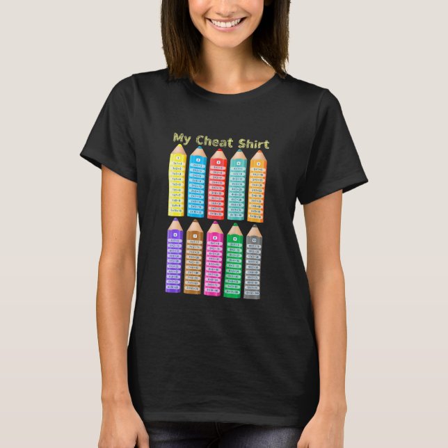 T-shirt Kids My Chea  Kids Math Multiplication Tables (Devant)