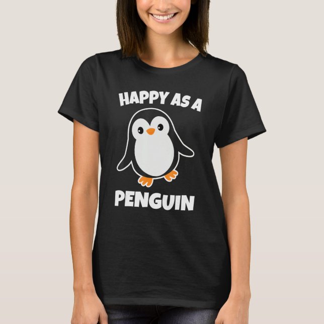 T-shirt Kids Penguin  Happy As a Penguin (Devant)