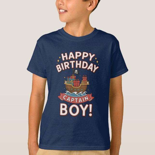 T-shirt Kids Pirate Birthday Party Family (Devant)