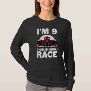 T-shirt Kids Racing Car 9e Anniversaire 9 Neuf Formule béb