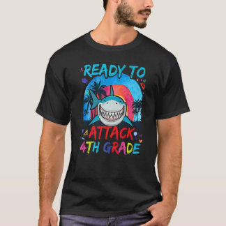 T-shirt Kids Ready To Attack 4th Grade First Day Of School