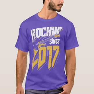 T-shirt Kids Rockin' depuis 2017 Vintage Rock Music Fan 5e