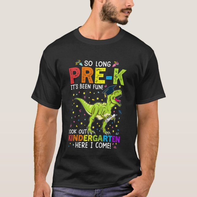 T-shirt Kids So Long Pre K Kindergarten Here I Come School (Devant)