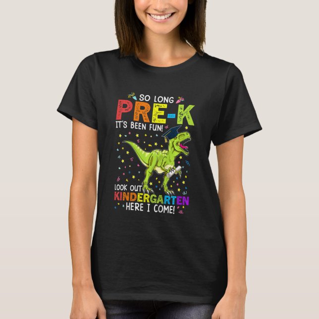 T-shirt Kids So Long Pre K Kindergarten Here I Come School (Devant)