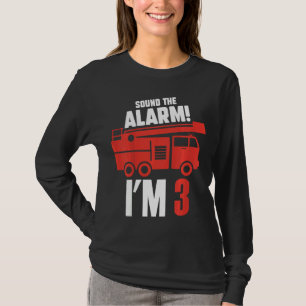 T-shirt Kids Sound The Alarm I'm 3 Anniversaire Ki