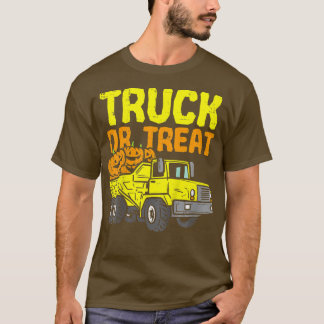 T-shirt Kids Truck Or Treat Pumpkins Toddler Boys Hallowee