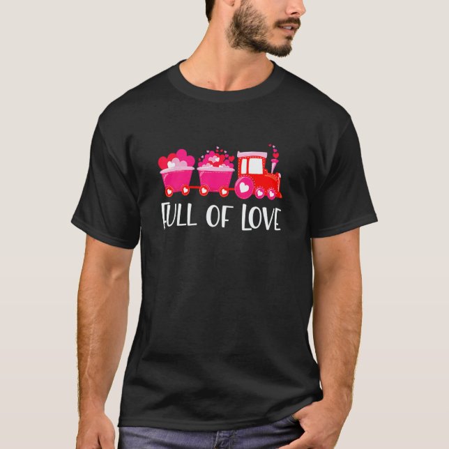 T-shirt Kids Valentines Day Train Loads Of Love Choo Toddl (Devant)