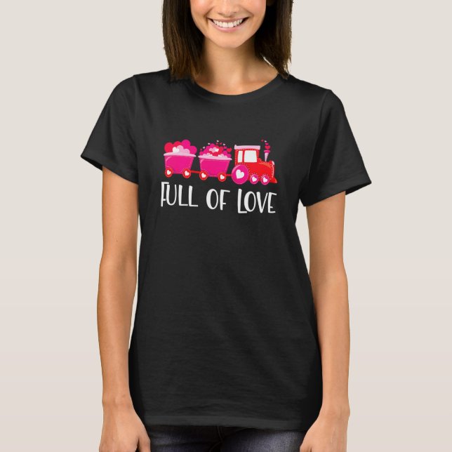 T-shirt Kids Valentines Day Train Loads Of Love Choo Toddl (Devant)