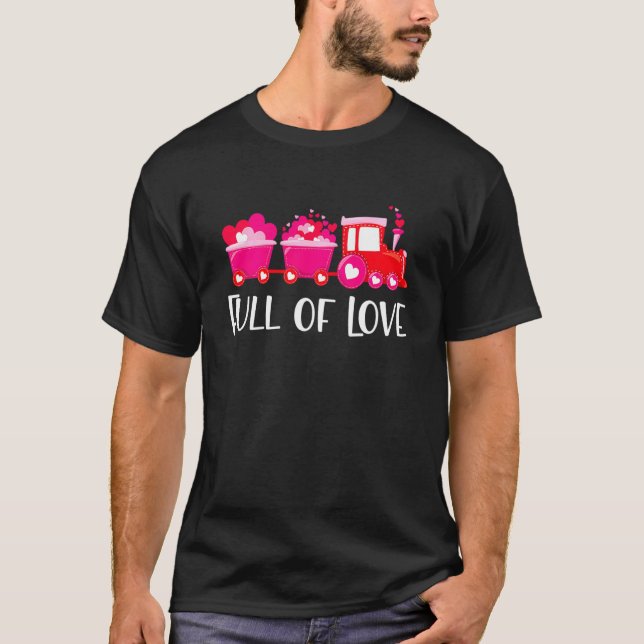T-shirt Kids Valentines Day Train Loads Of Love Choo Toddl (Devant)