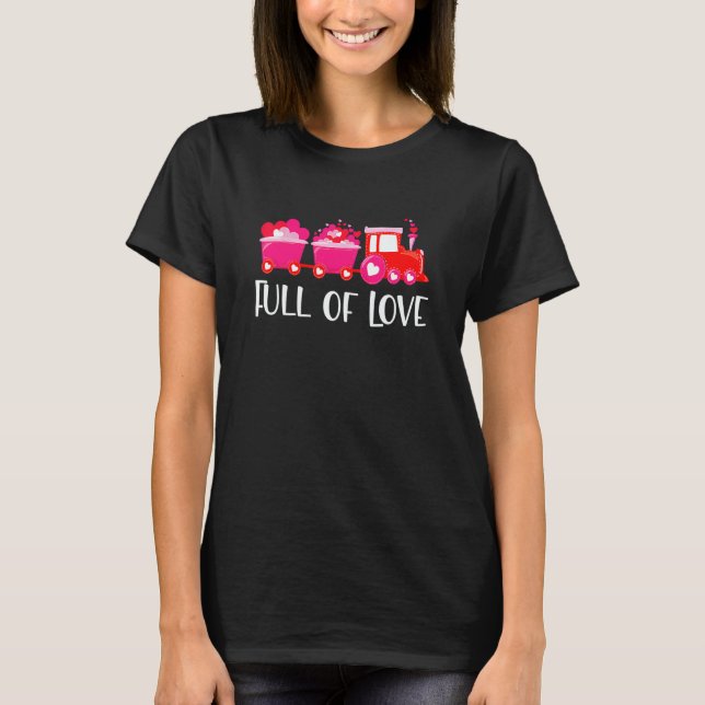 T-shirt Kids Valentines Day Train Loads Of Love Choo Toddl (Devant)