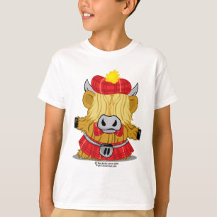 T-shirt Kilt des montagnes de rouge de vache