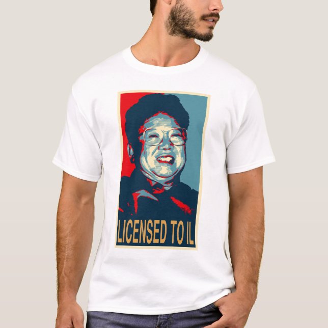 T-shirt Kim Jong-il a autorisé en IL (Devant)