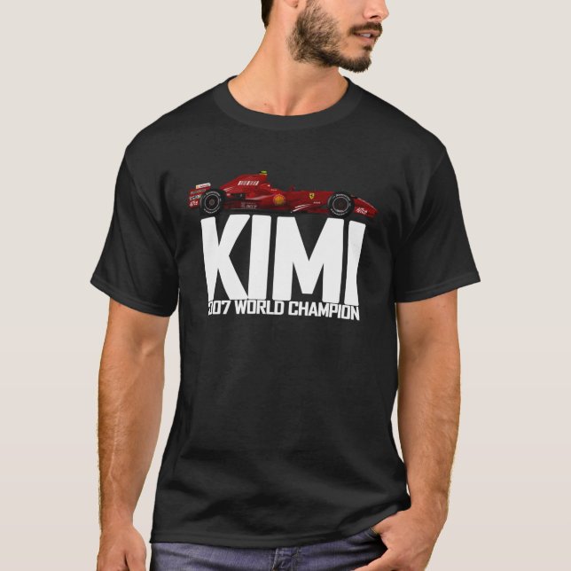 T-shirt Kimi Raikkonen F2007 Champion du Monde Texte (Devant)