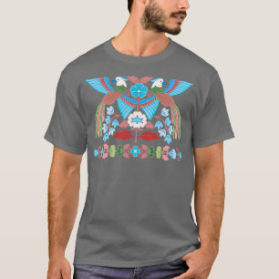 T-shirt Kimono Birds cobalt