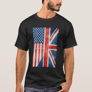 T-shirt Kinda American Kinda British Je suis tous les deux