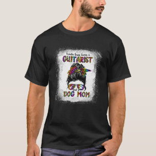 T-shirt Kinda Occupé Être Un Guitariste Et Un Chien Maman 