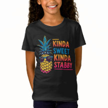 Kinda Sweet Kinda Stabby Ananas Kids Tee