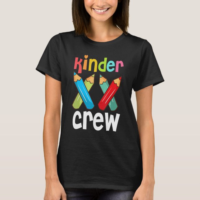 T-shirt Kinder Crew Maternelle Enseignante 1ère Journée De (Devant)