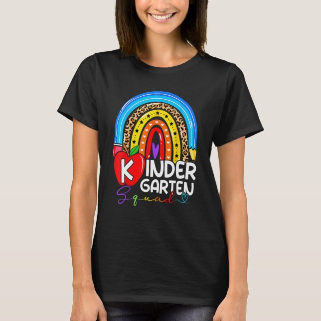 T-shirt Kindergarten Boho Rainbow Teacher Team Kinder Squa (Devant)