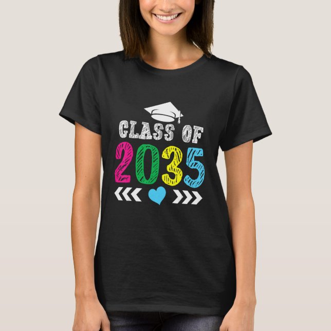 T-shirt Kindergarten  for Boys Class of 2035 Grandma (Devant)