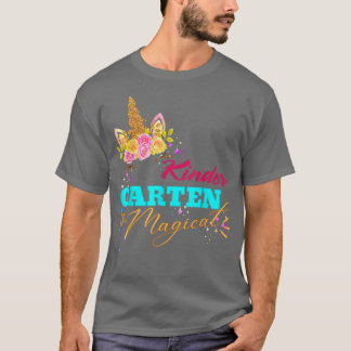 T-shirt Kindergarten Is Magical Funny Unicorn Back To Scho