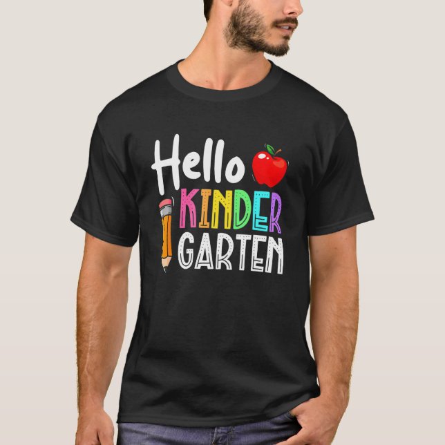 T-shirt Kindergarten Retro teacher Welcome Back To School  (Devant)