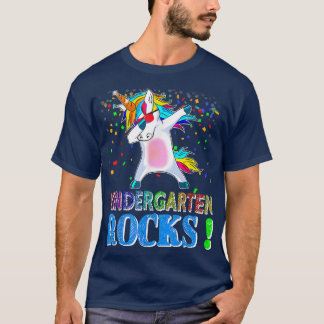 T-shirt Kindergarten Rocks Dabbing Unicorn Pour Kindergart