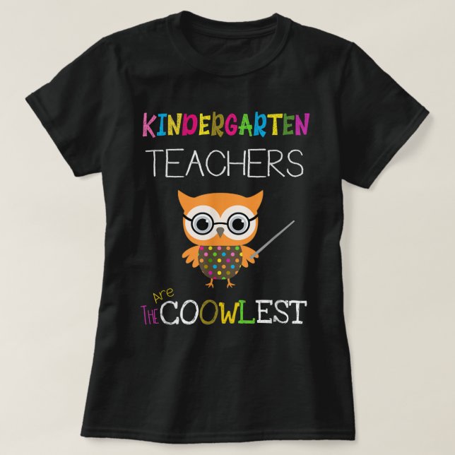 T-shirt Kindergarten Teacher Owl  (Design devant)